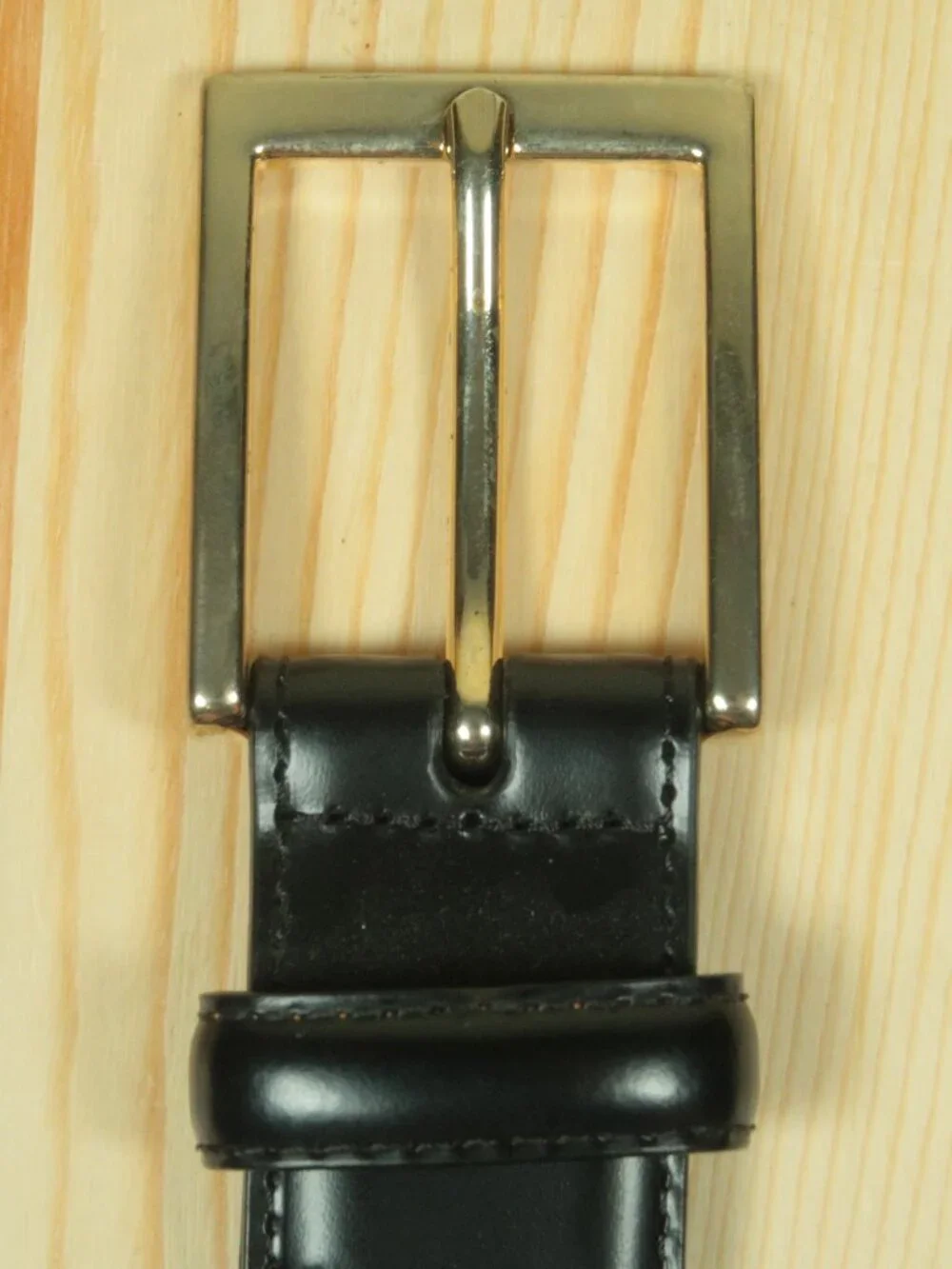 Brooks Brothers Genuine Leather Dress Belt Mens 44 Black Made in Italy